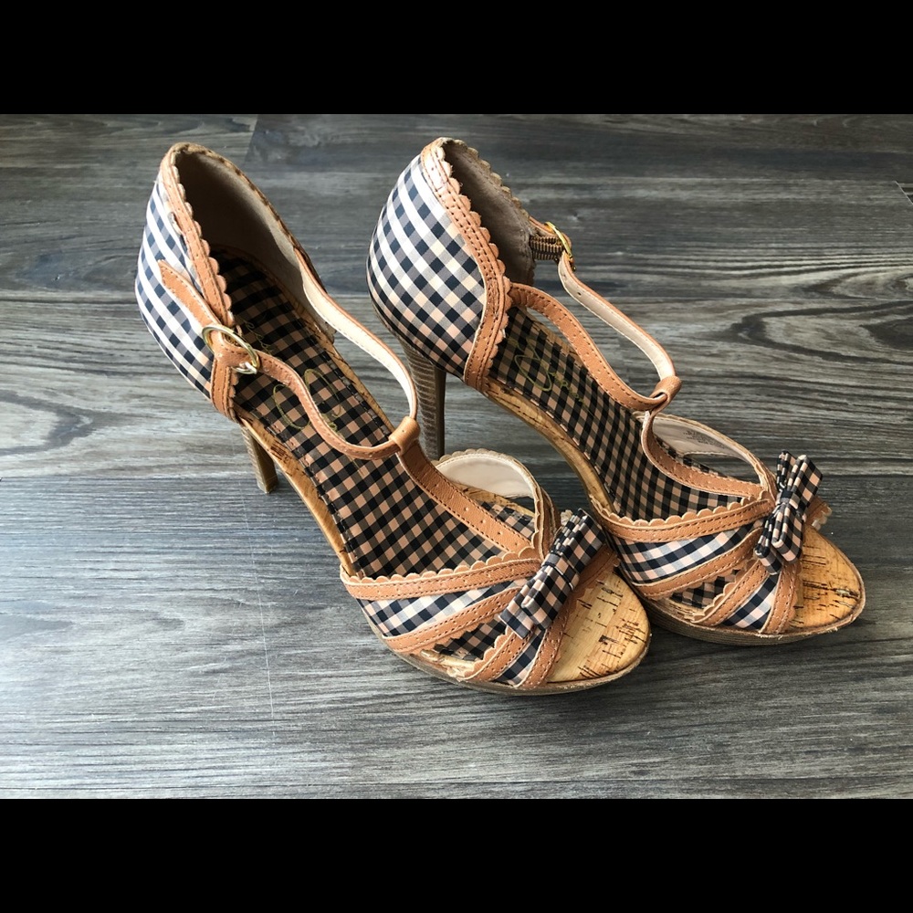 Plaid high heels